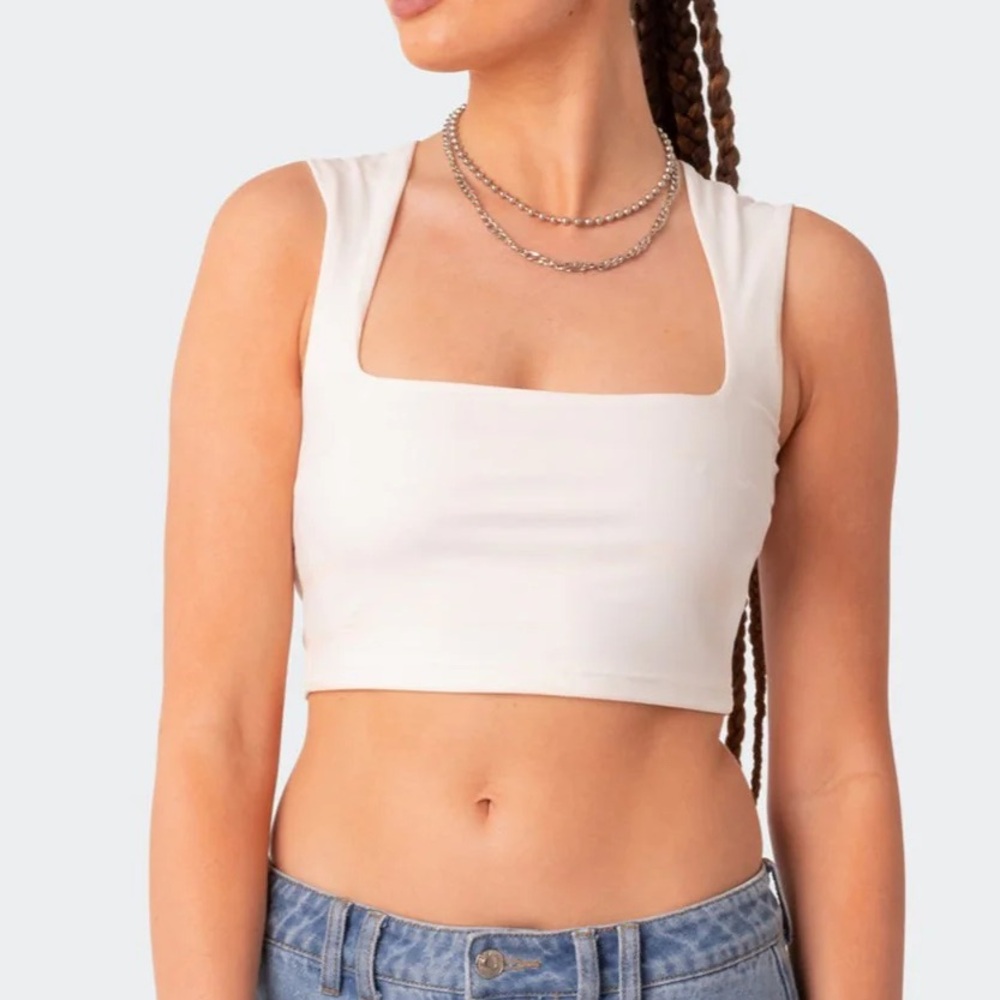 Edikted square neck crop top
